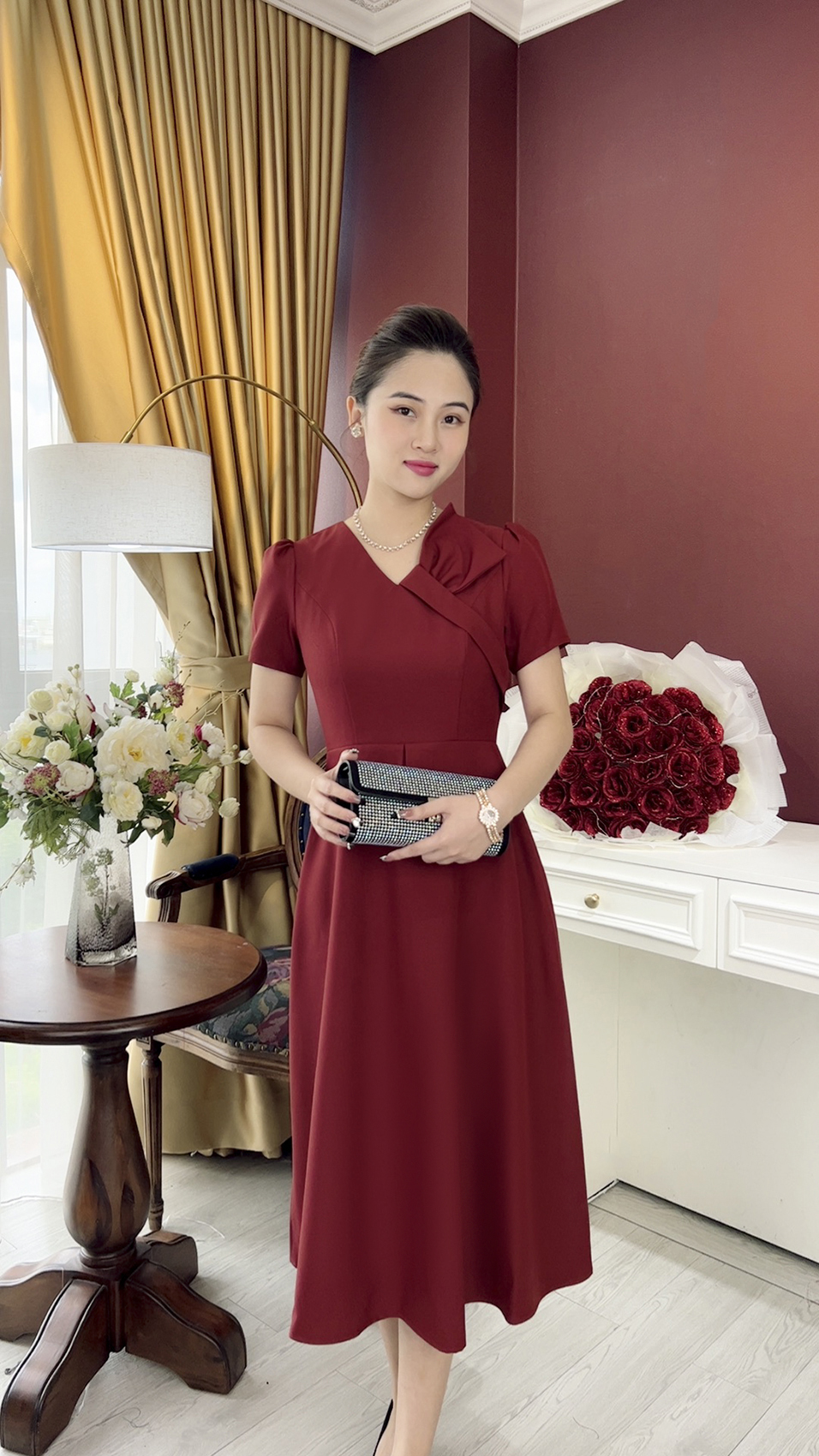 Áo Trung Niên [ Linh Trà ] (TM 861) Bigsize Màu Sắc Trẻ Trung Tươi Sáng Họa Tiết Sang Trọng Đi Làm Đi Tiệc Cho Bà Cho Mẹ