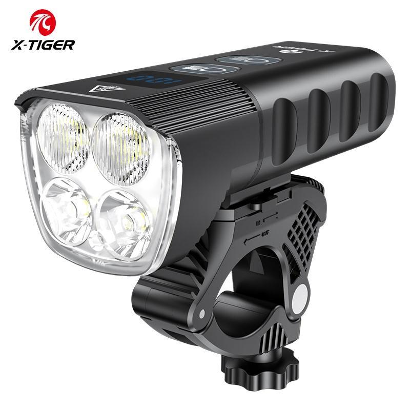 X-TIGER Đèn pin LED chống mưa cho xe đạp Đèn pin có thể sạc lại USB Phụ kiện xe đạp leo núi