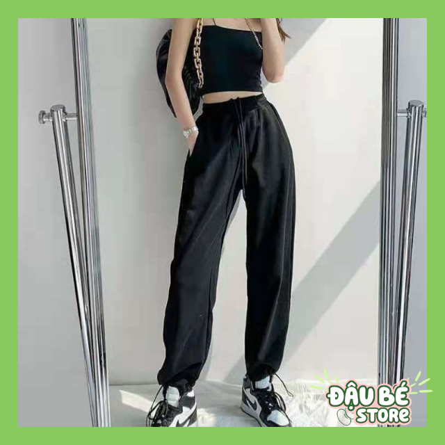 Quần Jogger Thể Thao Nam Nữ dáng dài suông cao cấp-Quần ống rộng bo gấu Unisex basic Pants nhiều màu Ulzzang-DAUBE-Q037
