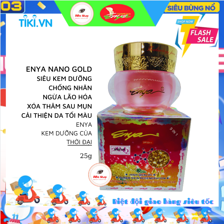 KEM ENYA VÀNG xoá THÂM NÁM - PHỤC HỒI DA 9 TRONG 1 - 25G - ENYA WHITENING COLLAGEN GOLD AGE-DEFYING CREAM