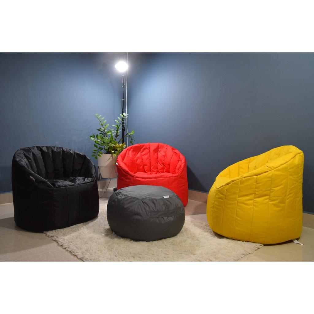 GHẾ LƯỜI HẠT XỐP PEAR BEANBAG CHẤT LIỆU VẢI BỐ OXFORD - CHỐNG THẤM- 1 LỚP - VỎ VÀ HẠT XỐP