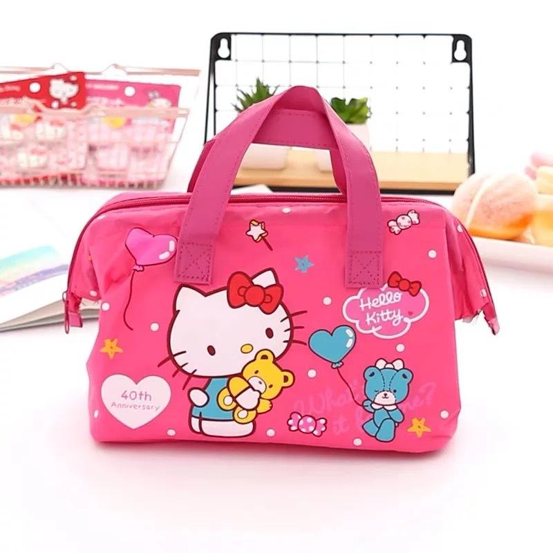 Hoạt Hình Dễ Thương Hộp Cơm Trưa Túi Hello Kitty Cách Điện Di Động Túi Đựng Đồ Ăn Trưa Sinh Viên Công Suất Lớn Ngoài Trời Trữ 24*18*14Cm