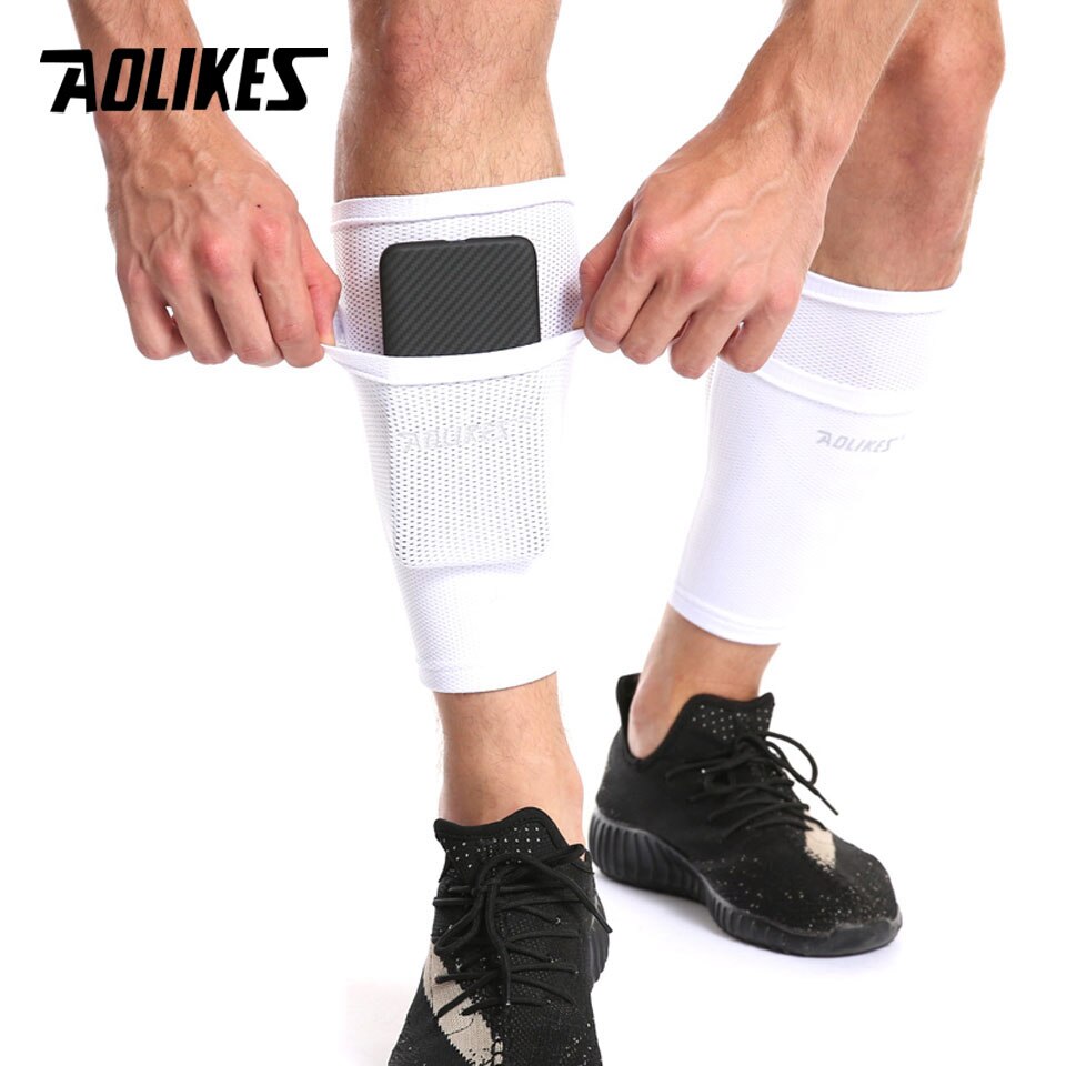Tất vớ bảo vệ ống đồng AOLIKES A-7968 có túi nhỏ để miếng lót Soccer protective socks