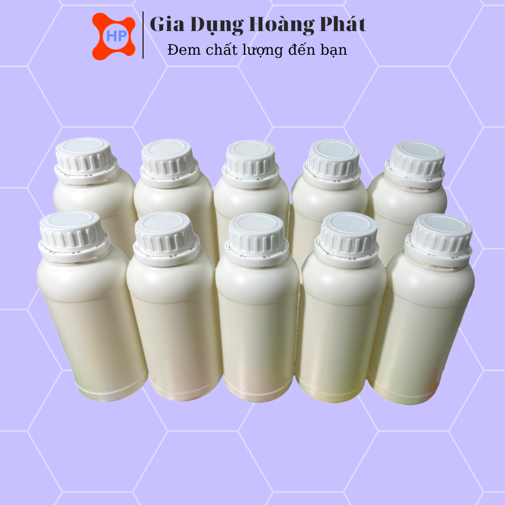 Chai Nhựa HDPE (250ml - 500ml - 1000ml) - Nắp Trắng / Xanh Màu Ngẫu Nhiên + Seal Cao Cấp