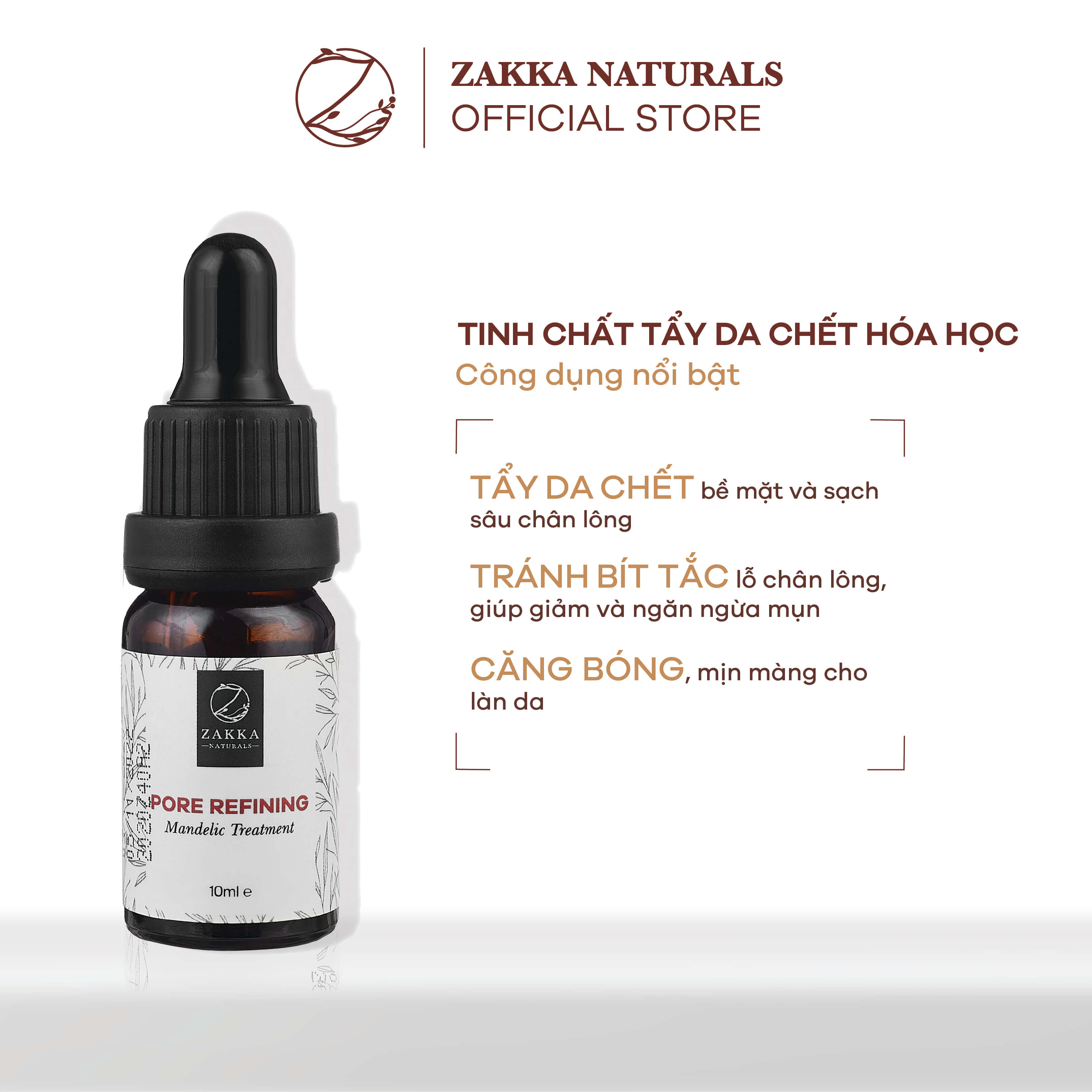 Serum (Tinh chất) Mandelic Giảm Mụn, Mờ Thâm, Tẩy Tế Bào Chết Hoá Học 10ml