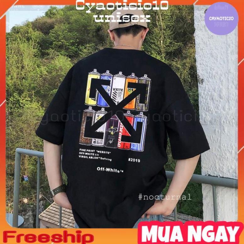 Áo tay lửng Off White Offwhite bình xịt unisex