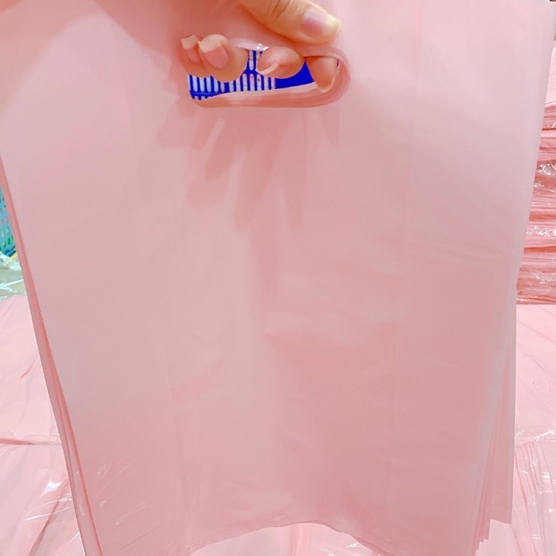 0,5kg - 1kg Túi Gói Hàng Hồng Phấn Pastel Nilong HD - Túi Ni Lông Ruffo Bóng Đẹp Dẻo Dai Bền