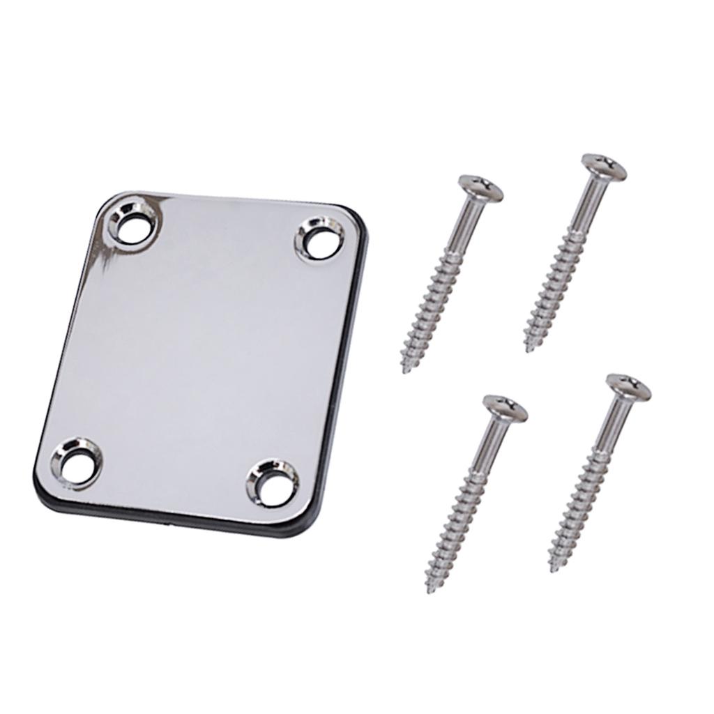 1 Set Guitar Neck Plate For Electric Guitar Bass Replacement