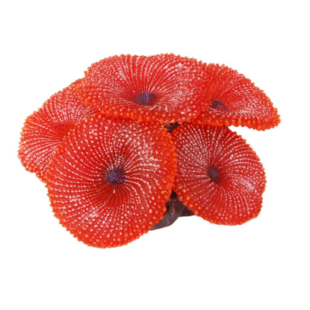 2 pcs Plastic Aquarium Decor Tank Decoration Ornament Coral Green,Red
