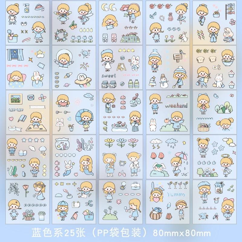 Sticker Cute Hộp 100 Tấm Anime Bắt Mắt Trang Trí Sổ Tay Vở Góc Học Tập Dán Điện Thoại Mũ Hoặc Vali Siêu Đáng Yêu