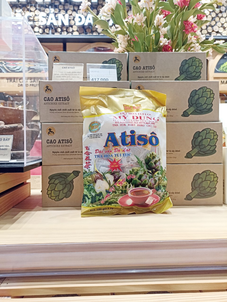 Trà Atiso túi lọc Mỹ Dung 200g , trà xuất khẩu cao cấp, đặc sản Đà Lạt