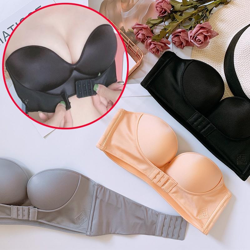 ️Áo lót cup ngực không dây chống tụt - Áo ngực cài trước siêu nâng đẩy tạo khe quyến rũ