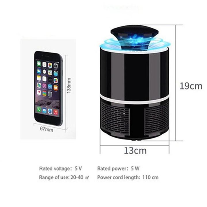 Đèn Bắt Muỗi Hình Trụ, Máy Hút Muỗi Có Đèn Mini Công Nghệ Đèn LED Dùng Nguồn USB