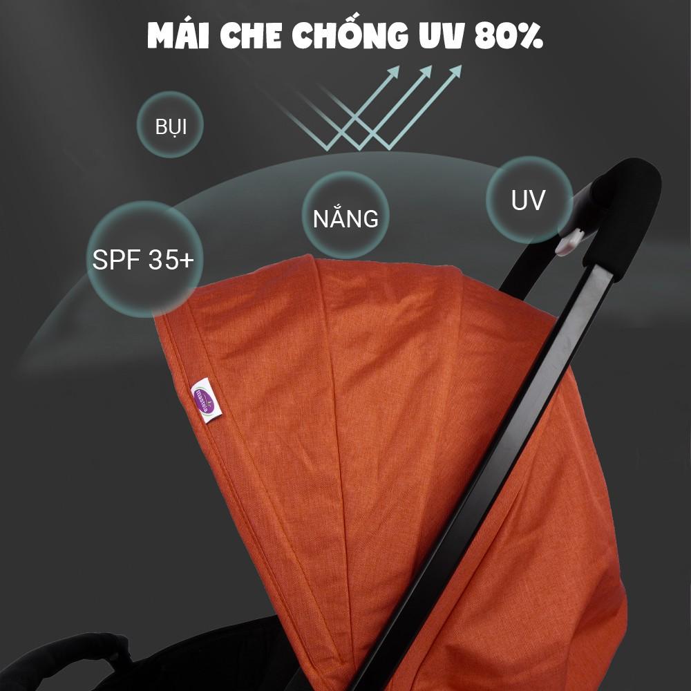 Xe đẩy aluminium 2 chiều cho bé sơ sinh tới 30kg chống tia UV - Mastela Premium T05S - siêu nhẹ 5.4kg- gập gọn