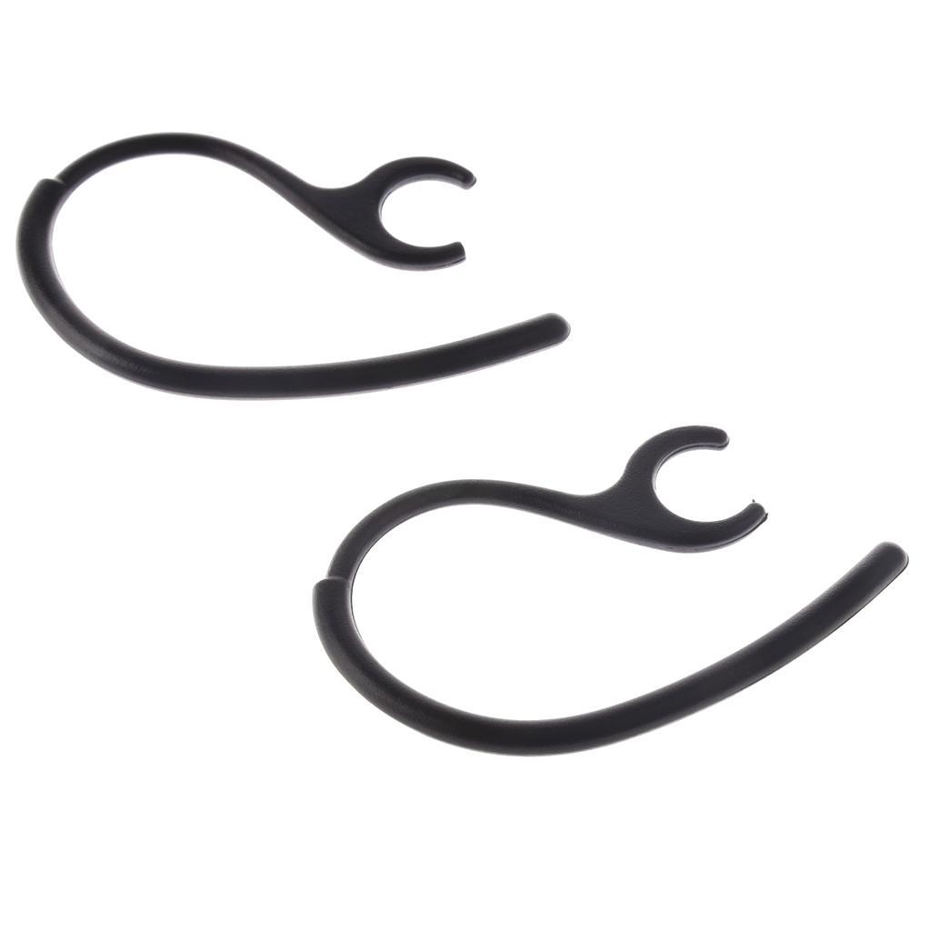 2x10 Pieces Ear Hooks Loop Clip Replacement for Bluetooth Headset 7.8mm A Black
