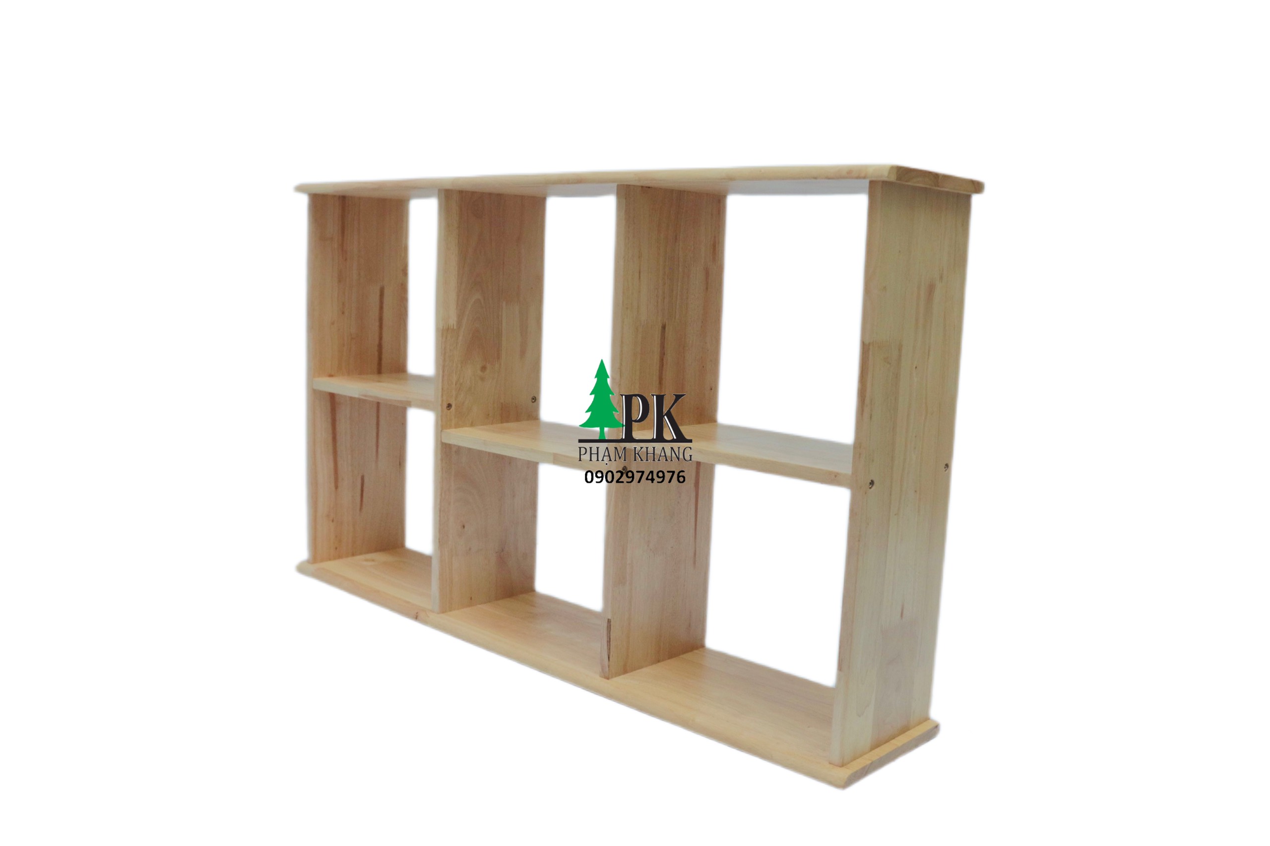 Kệ sách gỗ treo tường/để bàn Phạm Khang rộng 120 cm màu tự nhiên
