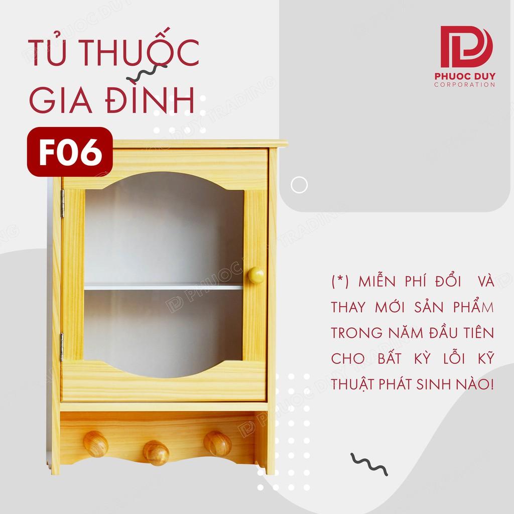 Tủ thuốc - Tủ y tế gia đình gỗ tự nhiên F06