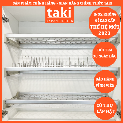 Giá Bát Cố Định Tủ Bếp, Kệ Chén Tủ Bếp INOX 304 - Khung Nhôm Cao Cấp - Bảo Hành Vĩnh Viễn - Có Thợ Lắp
