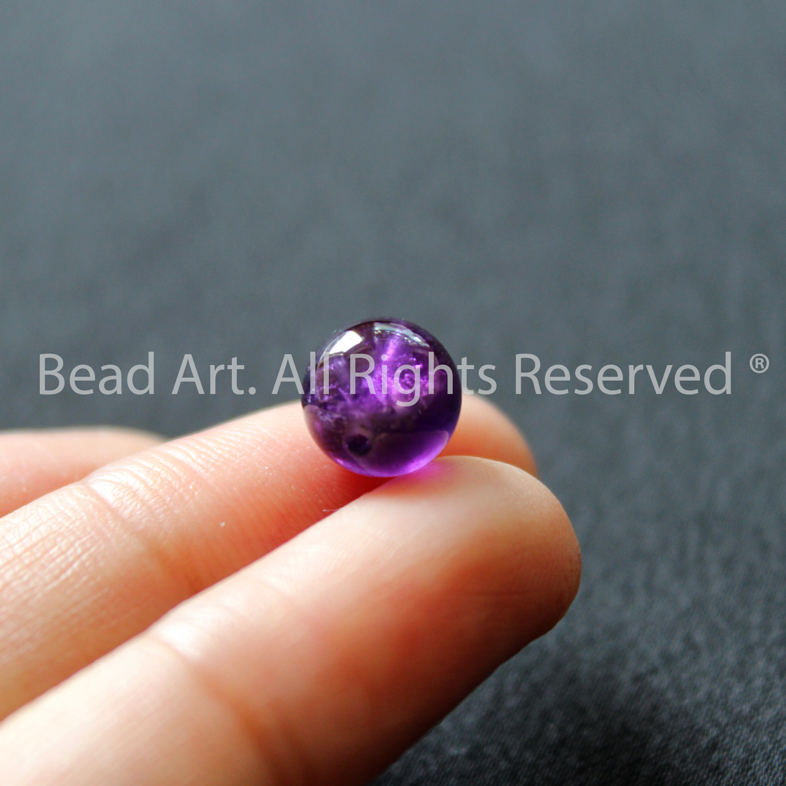 [1 Hạt] 8MM Đá Thạch Anh Tím Đậm, Lavender Amethyst Tự Nhiên Loại A, Phối Vòng Tay Phong Thuỷ, Chuỗi Hạt, Trang Sức, Hợp Mệnh Thổ, Hỏa - Bead Art