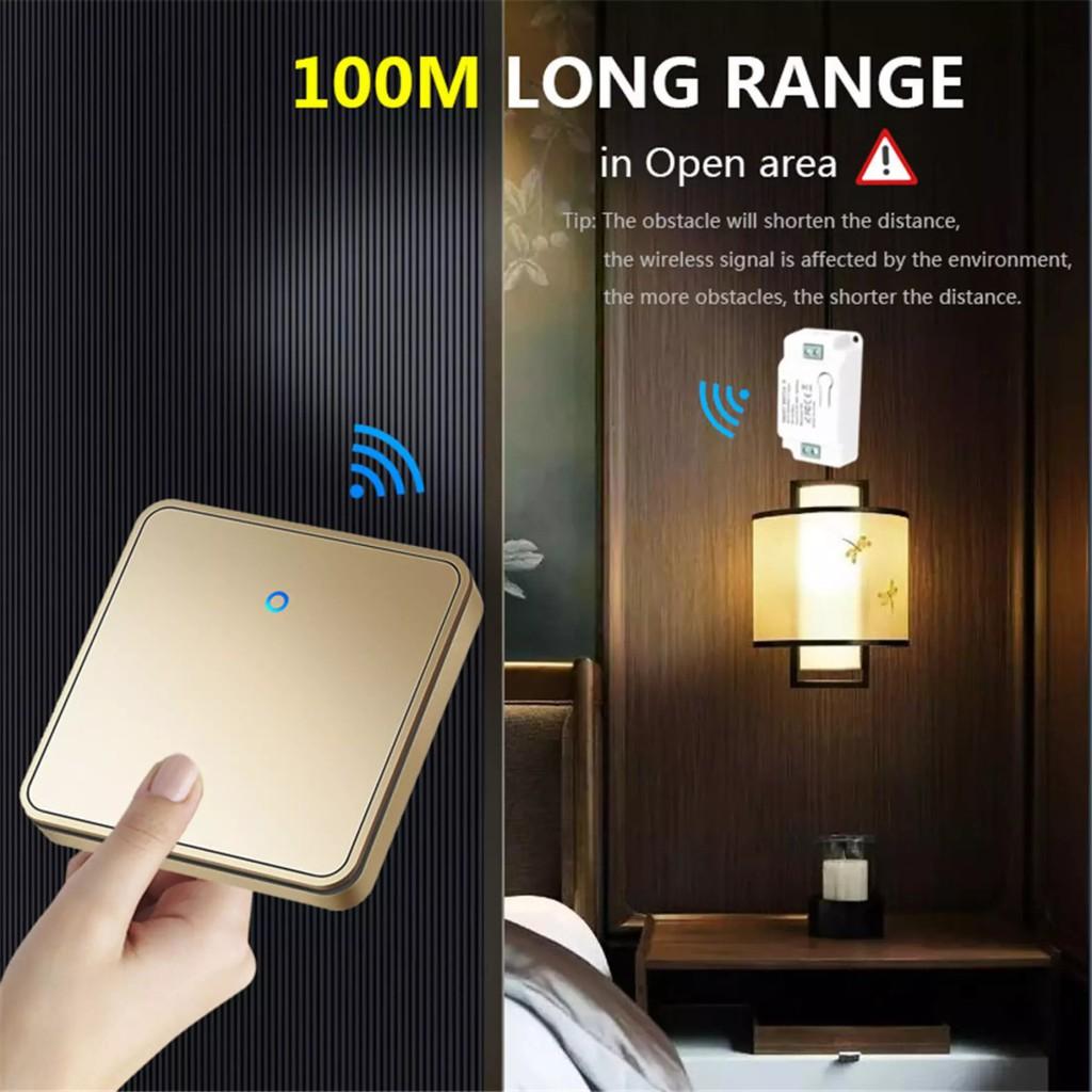 Công Tắc Điều Khiển Thiết Bị Không Dây Thông Minh 2 Trong 1: Sử Dụng App Smart Life/ Tuya và Remote RF 433MHz.& Nút Nhấn