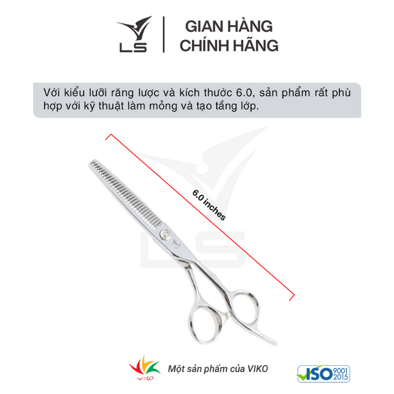 Kéo tỉa tóc LS quai offset vênh đỡ ngón cố định TB130