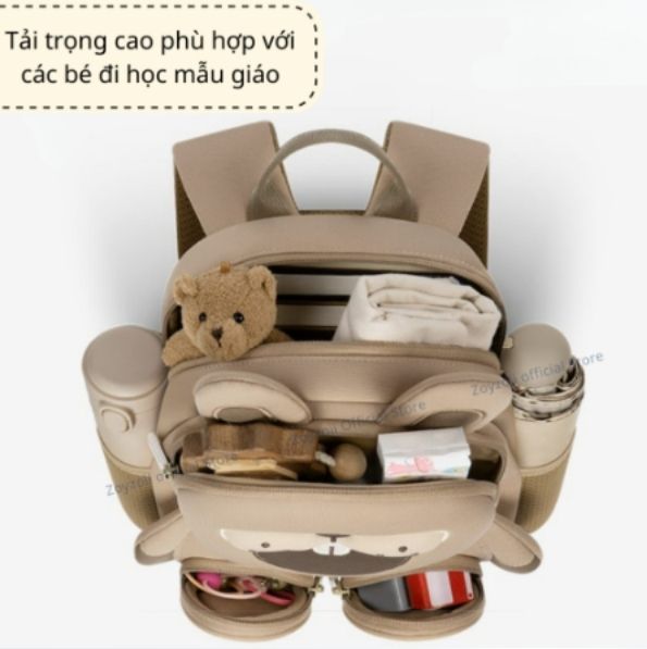 Balo đi học cho bé Zoy Zoii Forest animal backpack cho bé trai , bé gái mầm non Mã B38 - Hàng Chính Hãng