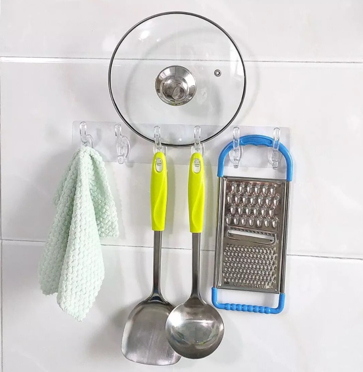 Thanh móc treo đồ đa năng dán tường siêu dính