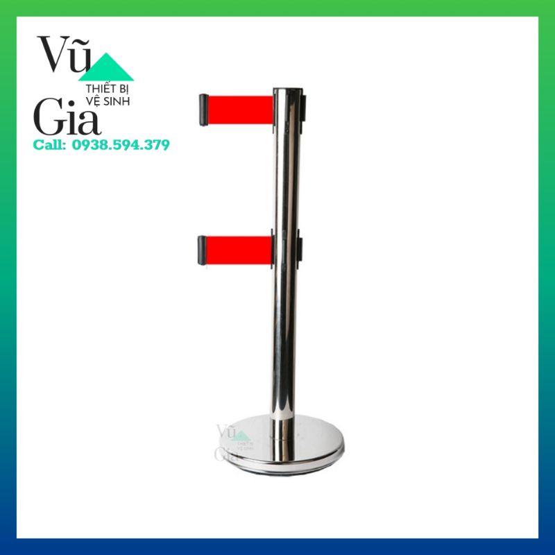Cột Chắn Inox Hai Đầu Dây, Cột Chắn Phân Luồng, Cột Chắn Phân Cách Lối Đi