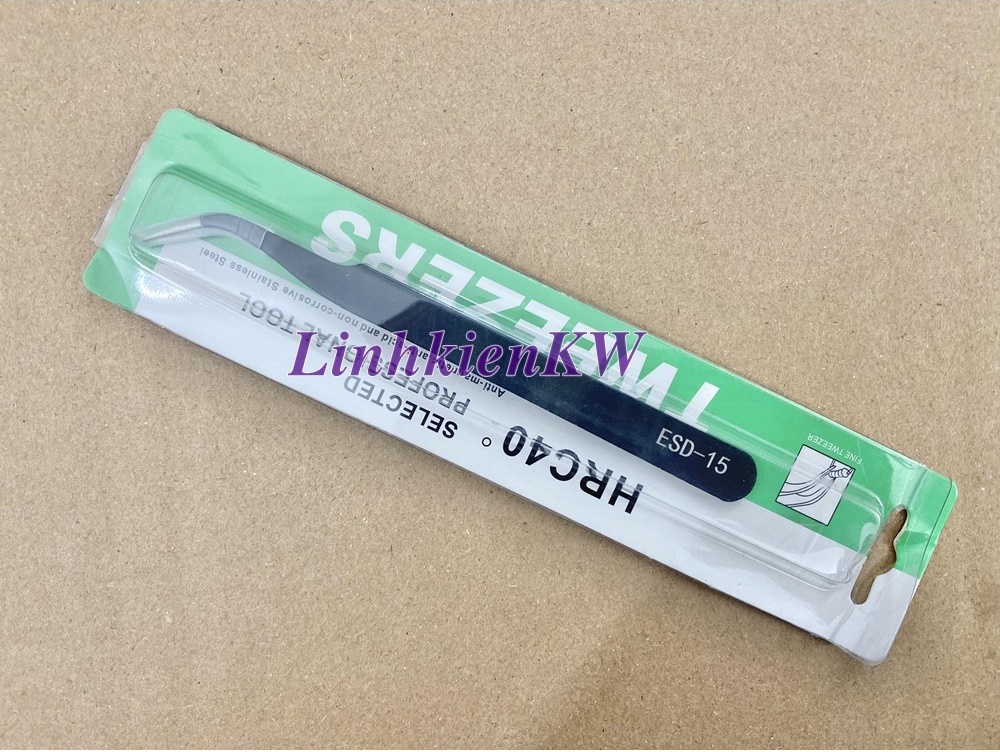 Nhíp Cong Đen Tweezers ESD-15 Sơn tĩnh Điện Mới.