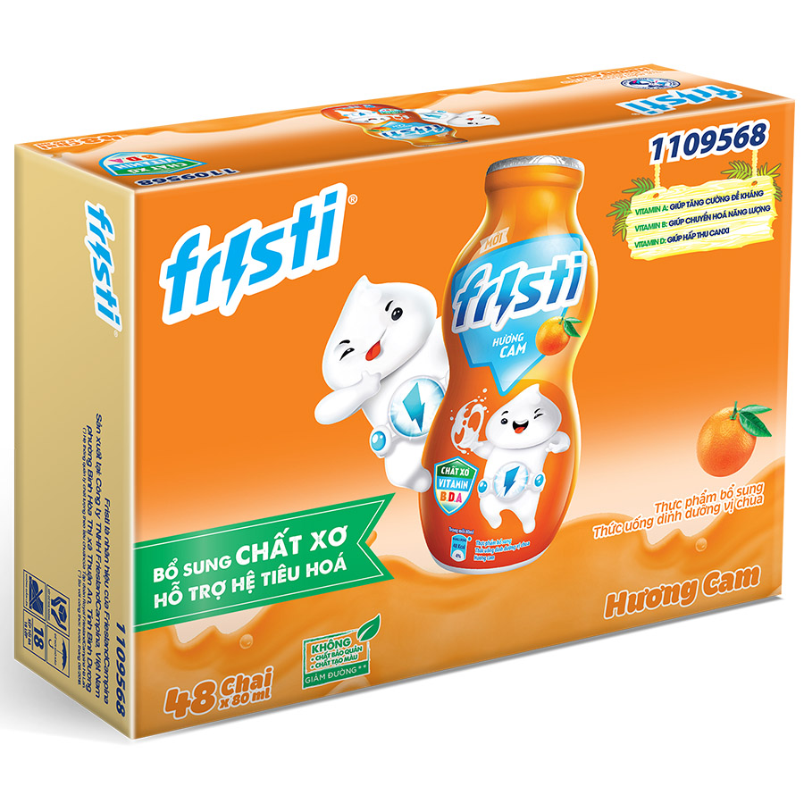 Thùng Fristi Hương Cam 48x80ml