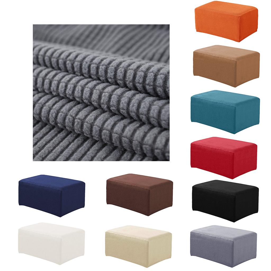 Stretch Ottoman Pouf Cover Footrest Stool Slipcover Protector