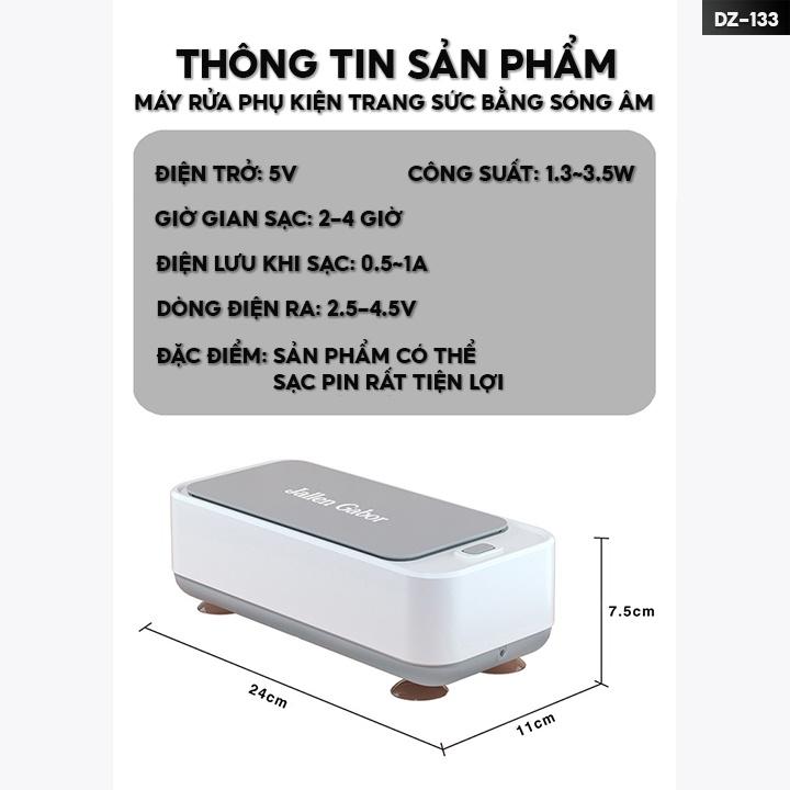 Máy Rửa Phụ Kiện Trang Sức Bằng Sóng Siêu Âm Có Công Suất 1.3 đến 3.5w DZ-133