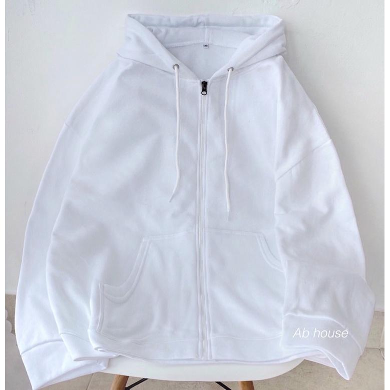 Áo Khoác Nỉ Trơn HOODIE ZIP Unisex Nam Nữ Unisex
