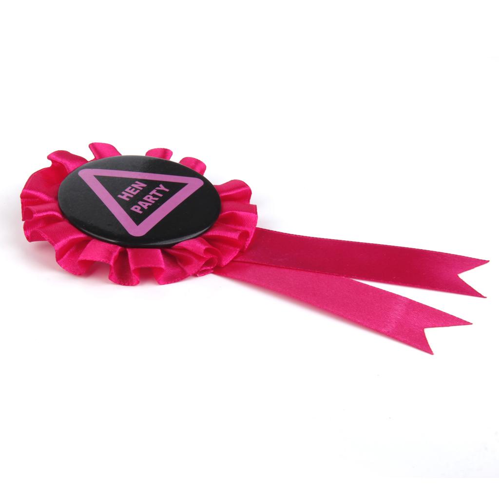 Hen Party Award Ribbon Badge Party Favor Hot Pink