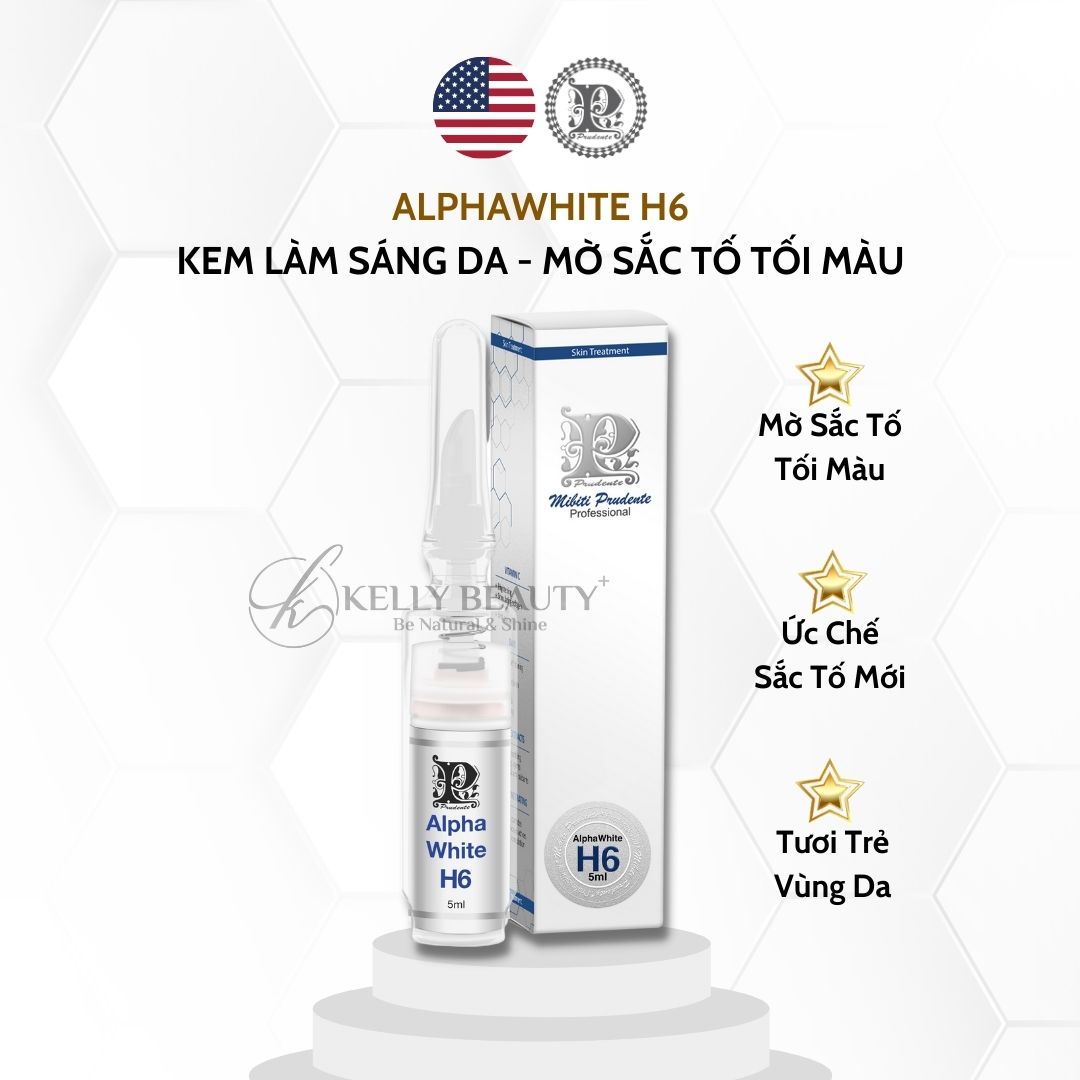 Kem Dưỡng Mibiti Prudente Alphawhite H6 - Cải Thiện Da Tăng Sắc Tố, Mờ Thâm Sạm Nám | Kelly Beauty