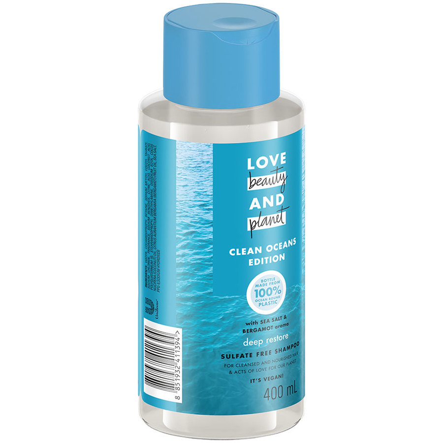 Combo 2 Dầu Gội Không Sulfate Love Beauty And Planet Đại Dương Phục Hồi Sâu 400ml