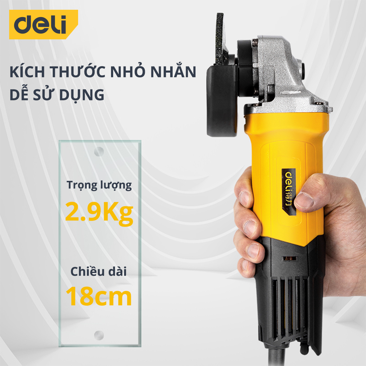 Máy Cắt Cầm Tay Mài Góc Deli Cao Cấp Chính Hãng Chất Lượng Cao - Công Suất 760W - DL6372