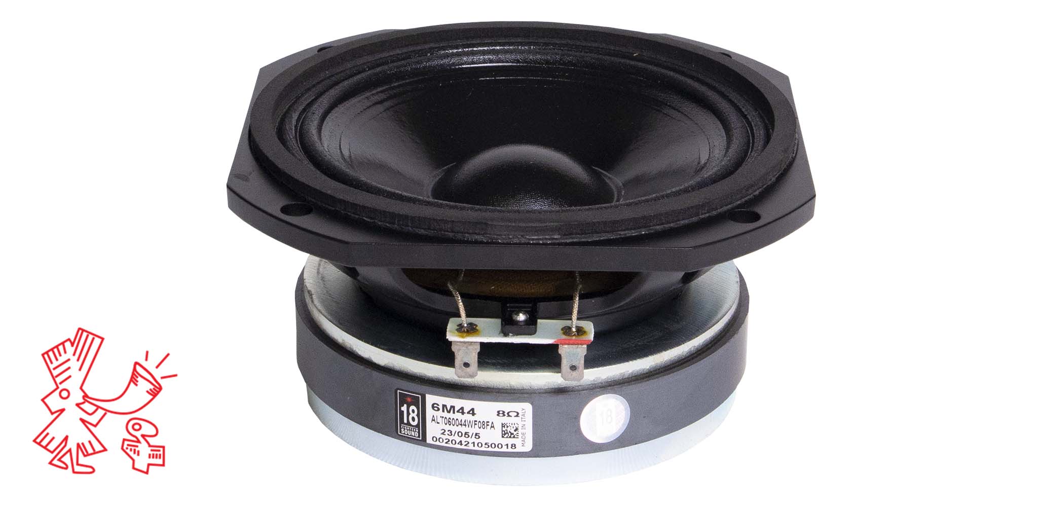 6M44 Củ loa Bass 6.5inch - 1,7 tấc Ferrite 200W 8Ω 18 Sound-HÀNG CHÍNH HÃNG