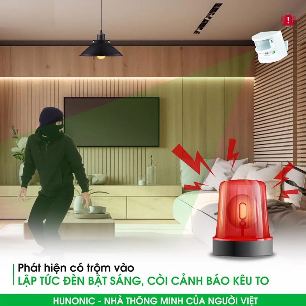 Thiết Bị Chống Trộm Kết Hợp Báo Khách Sothing Hunonic CT01, Điều Khiển Từ Xa, Gửi Thông Báo Về Điện Thoại- Hàng chính hãng