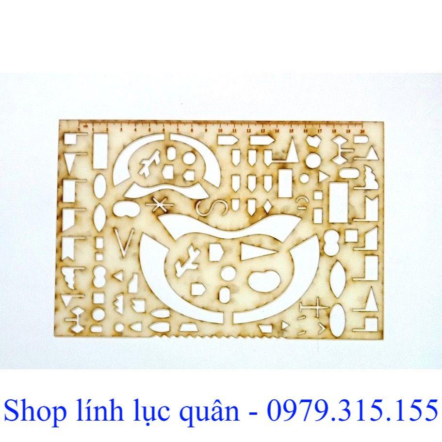 Thước chỉ huy tham mưu mẫu 8 (23x15cm)