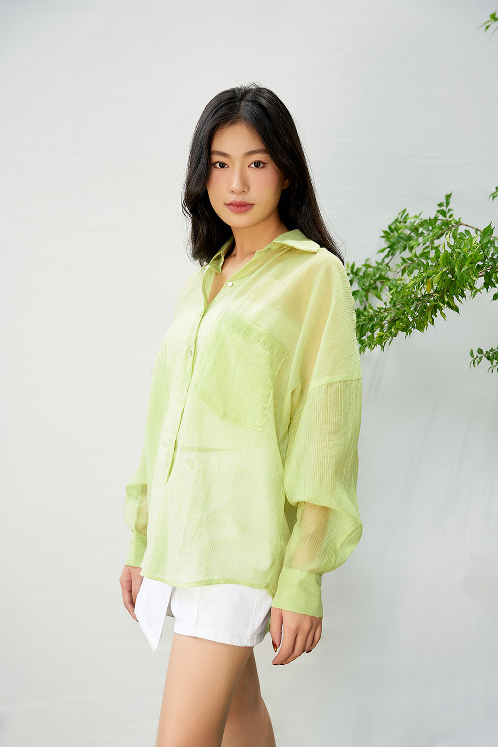 DOTTIE - Áo sơmi dáng rộng vải mềm - T0718