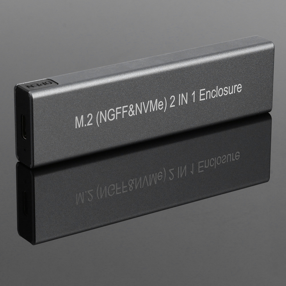 M.2 NVME/NGFF to USB 3.1 Enclosure Adapter M.2 SSD Case for 2230/2242/2260/2280 NVMe SSD 2TB