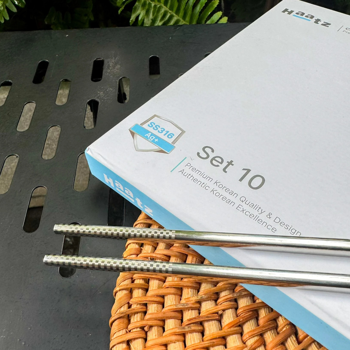 Bộ 10 đôi đũa inox 316L Hàn Quốc bảo hành 24 tháng