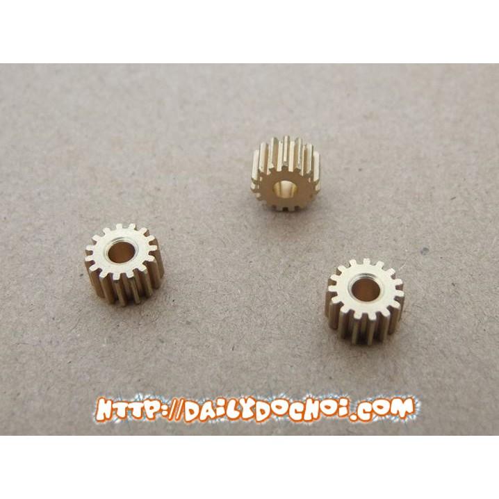 Bánh răng đồng 15 răng lỗ trục 3mm dùng để nối trục động cơ