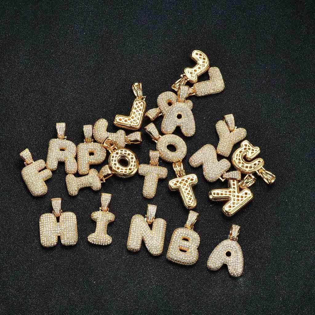 Punk Rock Zircon Letter 'I' Pendant Cord Rope Necklace
