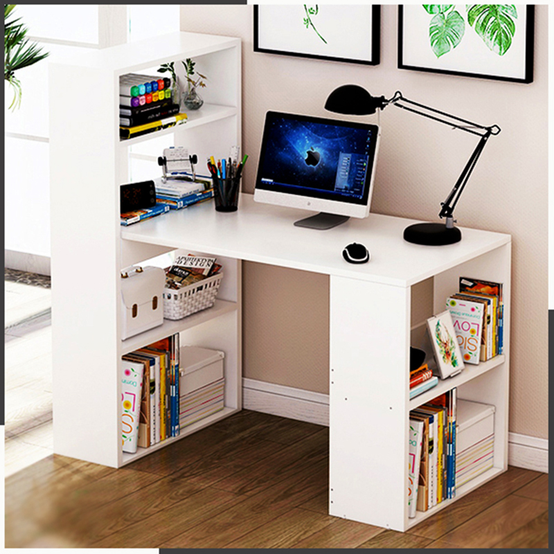 Bàn làm việc kết hợp kệ sách gỗ MDF phủ melamine chống xước thương hiệu IGA