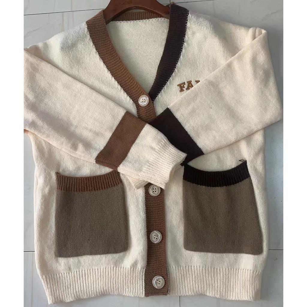 Hàng sẵn_ Áo khoác cardigan nữ sinh mùa thu phiên bản Hàn Quốc