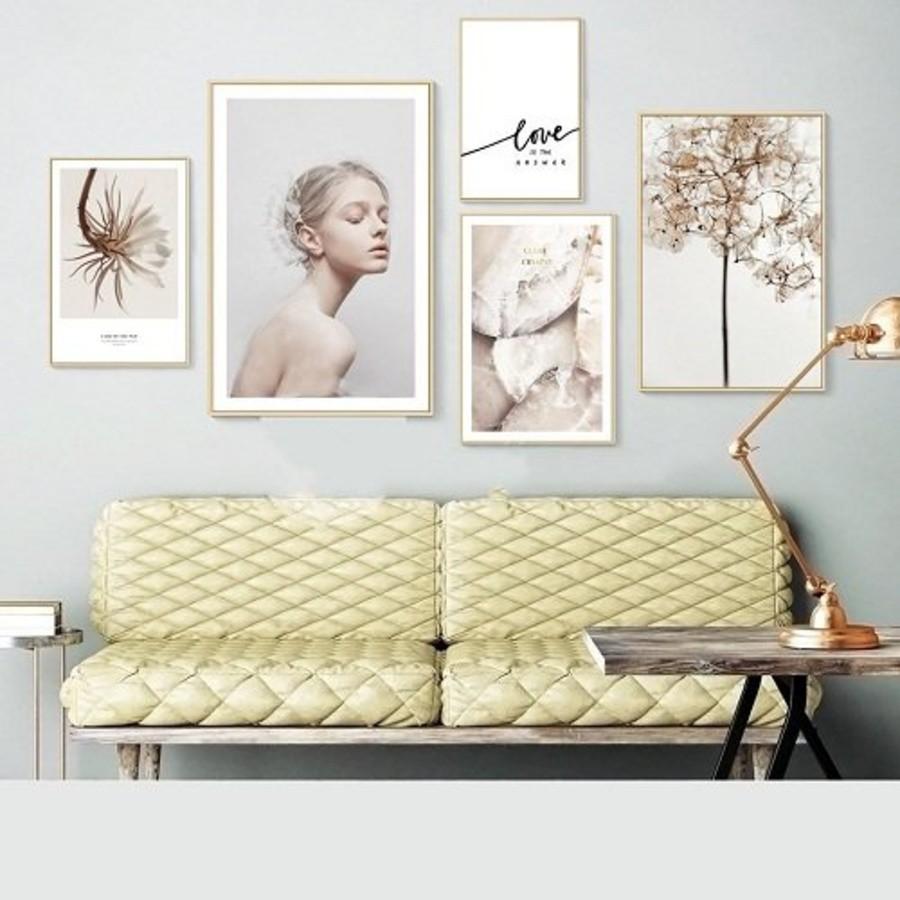 Tranh treo tường canvas bộ 5 bức - Tranh canvas treo tường decor trang trí phòng khách và phòng ngủ cao cấp siêu đẹp