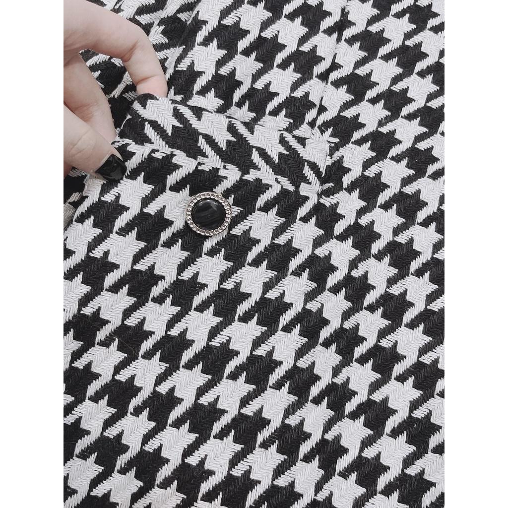 ÁO VEST DÍC DẮC GHI ĐEN BLAZER
