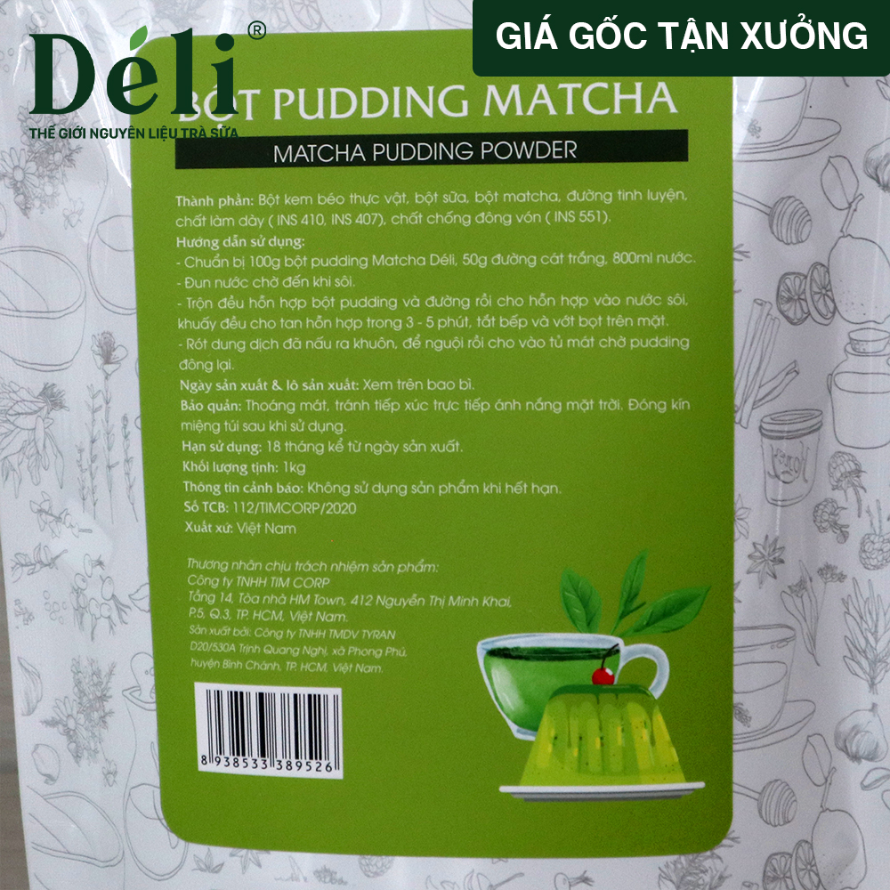 Pudding matcha Déli